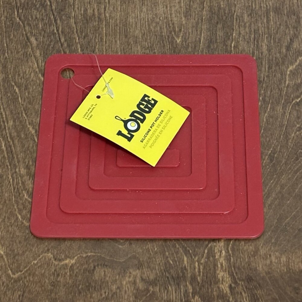 Lodge Trivet Silicone Red Hot‎ Pan Holder Protector New 6 Inch